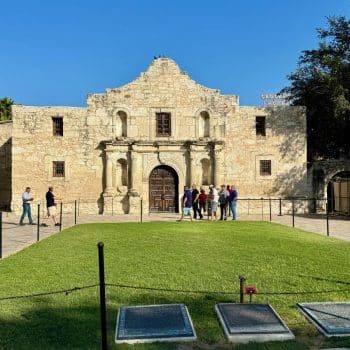 front of the Alamo church - things to do in San Antonio with kids