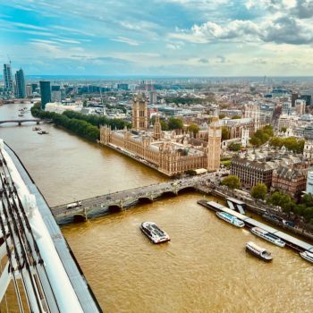 View of the Thames from the London eye - things to do in London with teens