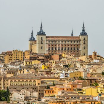 Alcazar and the city of Toledo Spain