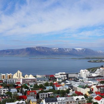View of Reykjavik from the top of Hallgrimskirkja
