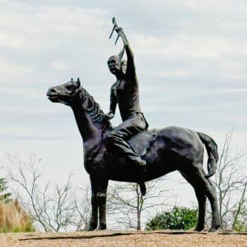Chickasaw warrior statue