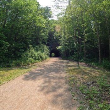 Hike An Old Railroad Trail To Reach Ohio's Eerie Ghost Town Where Only Foundations And A Tunnel Remain