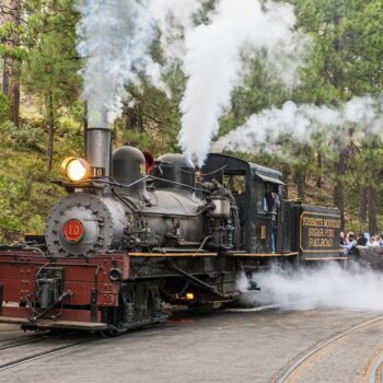 This Old Steam Train Climbs Through Sierra Forests You'll Never See From Your Car