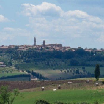 Pienza on a hill
