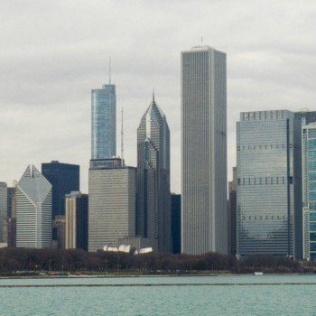 Chicago Christmas skyline