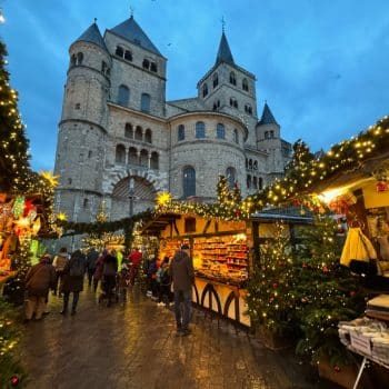 Christmas market stalls in Trier Germany - German Christmas market trip itinerary